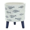 Melrose Coastal Fish Pattern Planter (Set of 12) - 3 of 4