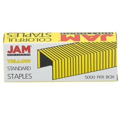 JAM Paper 5000ct Standard Size Colorful Staples - Bright Yellow