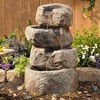 Glacial Rock Zen 30" High Large Rustic Indoor Outdoor Decor Faux Stone Floor Fountain with Light LED Waterfall Outside Garden Patio - 2 of 4