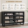 6 Drawer Dresser for Bedroom, 47.2" Wide Freestanding Vertical Drawer Cabinet, Wooden Storage Chest for Living Room, Hallway - 2 of 4