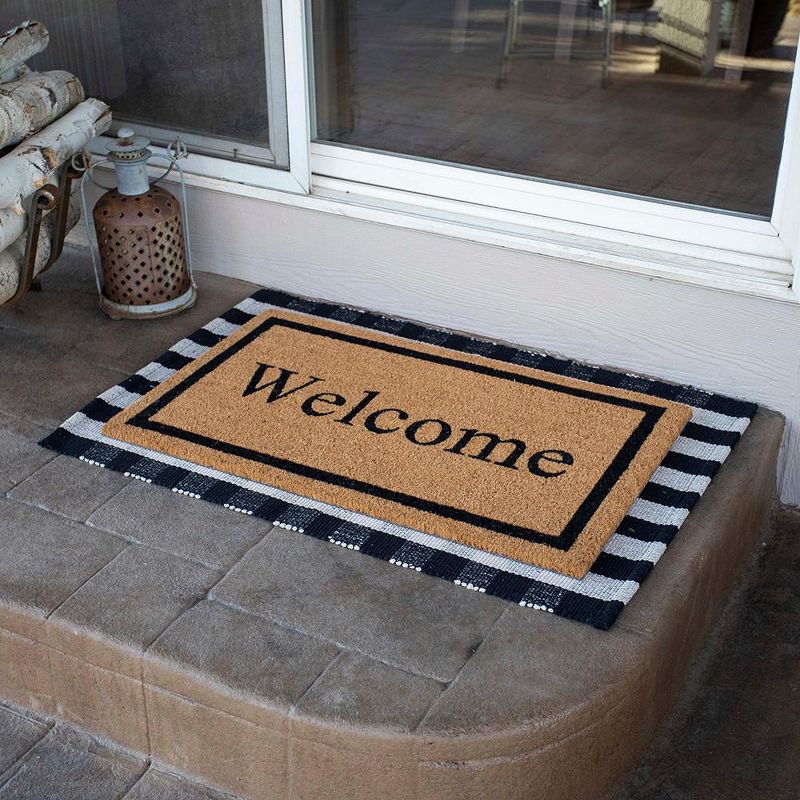BirdRock  Home Layered Welcome Mat with Vinyl Backing for Door Entryway 24 x 36, 5 of 8