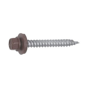 Grip-Rite Pro-Twist No. 9 Sizes X 1 in. L Hex Hex Head Screws w/Washers Model No. NHWNW91001BRN - 1 of 1