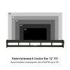 GlasFlength TV Stands and Consoles TV Console Table TV Center TV Stand with Open Storage Shelves for Living Room, Black, 65.13"*11"*8.25" - 4 of 4