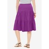 Woman Within Plus Size Elastic-Waist Knit Tiered Skirt - 3 of 4