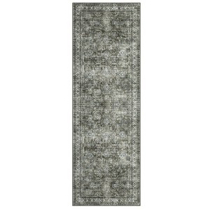 Machine Washable Area Rugs-  Non-Slip Distressed Print Carpet for Bedroom ,Dining Room ,Home Office - 1 of 2