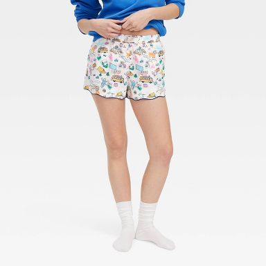 Women's Roadtrip Poplin Boxer Shorts Blue/Yellow/Pink - Roller Rabbit x Target  XXS