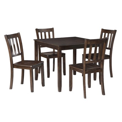 New Classic Furniture,Stellan 5-Piece Wood Dining Set, Black Cherry