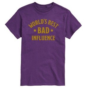 Men's - Instant Message - Funny Worlds Best Bad Influence Short Sleeve Graphic T-Shirt - 1 of 4