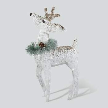 Philips 27.4" LED Glitter String Fawn Novelty Sculpture Light Pure White Twinkle