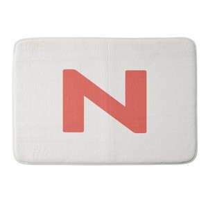 Deny Designs April Lane Art Block Monogram Memory Foam Bath Mat - 1 of 4
