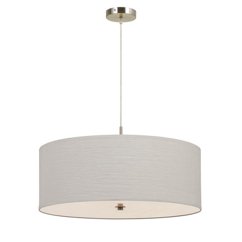 Nianda Drum Pendant Fixture Off White 6 75 X15 4 Cal Lighting