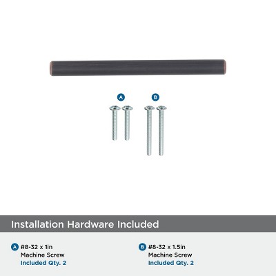 Oil-Rubbed Bronze 3" Bar Pulls with Mounting Hardware