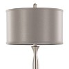 LumiSource: Joan 30" Brushed Nickel Table Lamps with Gray Shades, Set of 2 – UL Listed, Faux Silk Drum - image 4 of 4