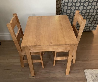 Melissa Doug Solid Wood Table And 2 Chairs Set Light Finish Furniture For Playroom Target