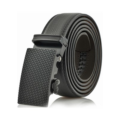 Gallery Seven - Men's Treaded Imprint Leather Ratchet  Belt