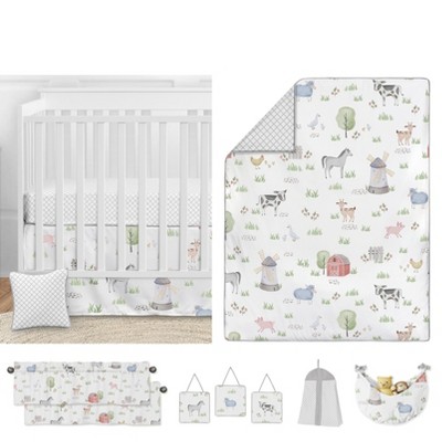 Sweet Jojo Designs Boy Or Girl Gender Neutral Unisex Baby Crib Bedding Set Farm Animals 11pc Target