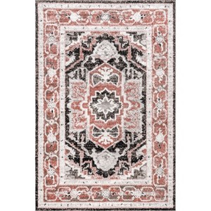 Nuloom Deanna Distressed Traditional Medallion Cotton Blend Indoor Area Rug - 1 of 4