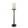Sagebrook Home 17" Metal Candle Holder - Contemporary Black Aluminum Narrow Candle Holder for Home, Office, Event Decor - Centerpiece Candle Decor - 4 of 4