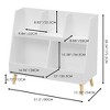 Fontoi Decorative Bookshelf, 5 Cubbies Open Bookcase, 2-Tier Toy Storage Cabinet for Children's Room, Nursery, White, 13.38"*28.54"*31.5" - 2 of 4