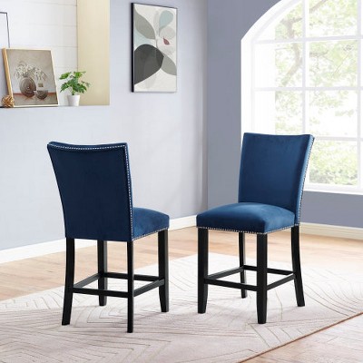 Dining Chair, Set Of 2, Side, Upholstered, Kitchen, Dining Room, 39" Height, Brown Fabric, Black Metal, Contemporary, Modern