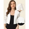 INSPIRE CHIC Women's Wedding Open Front Panel Lace Bolero Shrug - 2 of 4