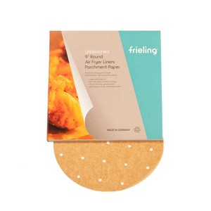 Frieling Parchment Air Fryer Liners, 9" round with holes, 50 pcs in box, 3 boxes - 1 of 4