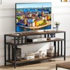 Entertainment Center with 3-Tier Open Storage Shelves, TV Media Console Table with Quadruple - 3 of 4