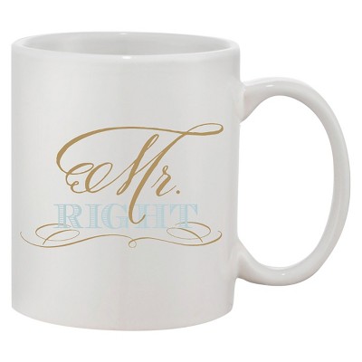 11oz Mr. Right Blue Coffee Mug