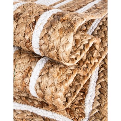 Handmade Natural Ivory Braided Jute 2'x3' Indoor Rug