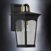 Urban Ambiance Luxury Cosmopolitan Outdoor Wall Light,  14.25"H x 7.5"W,  Midnight Black Finish, UHP1262 - 4 of 4