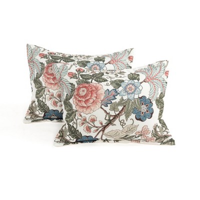 Lush Decor Lush Décor 7pc Full/Queen Sydney Comforter Bedding Set Green/Blue: Reversible Floral Vintage Microfiber with Decorative Pillows — фото 4