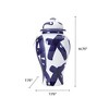 Mikasa Blue & White Ceramic Ginger Jar, 8"x15" - 2 of 4
