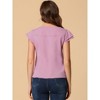 INSPIRE CHIC Women's Work Business Casual Plain Cap Sleeve Blouse - 4 of 4