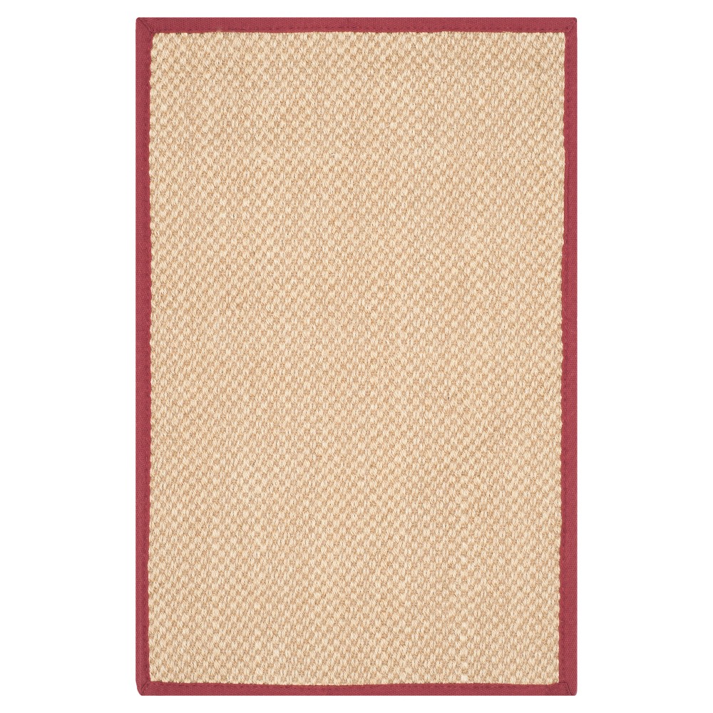 Natural Fiber Rug - Maize/Burgundy - (2'x3') - Safavieh