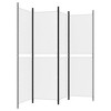 vidaXL 4-Panel Room Divider - 78.7"x70.9" Fabric Partition - White - Portable and Foldable Design - Modern Style, Durable Material - Easy Assembly - 4 of 4
