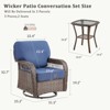 Buenhomino 6PCS Outdoor Furniture Set with 5" Thick Cushion, Outdoor Sofa Couch Set with Swivel Chairs and Ottoman, Brown Wicker Patio Furniture Set - 4 of 4