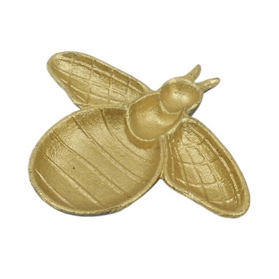 Transpac Iron Gold Bee Dish Home Decorations Spring