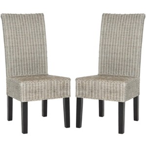 Arjun 18" H Wicker Dining Chair (Set of 2) - SEA8013 - Safavieh - 1 of 4