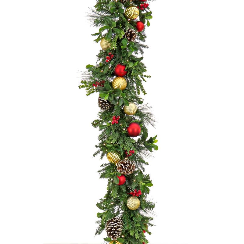 National Tree Company 9 ft. Decorated Rural Homestead Garland with LED Lights, 4 of 6
