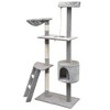 vidaXL Cat Tree Grey Wooden frame Large Cat Tree Rectangular Modern - 2 of 4