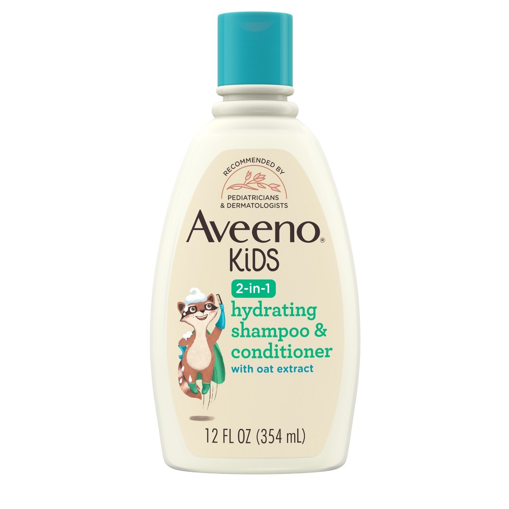 Photos - Hair Product Aveeno Kids 2-in-1 Hydrating Shampoo & Conditioner, Gently Cleanses, Condi 
