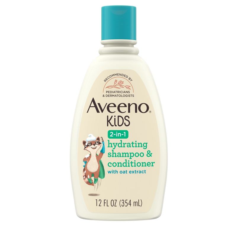 Aveeno Kids 2-in-1 Hydrating Shampoo &#38; Conditioner, Gently Cleanses, Conditions &#38; Detangles Kids Hair - 12 fl oz, 1 of 11