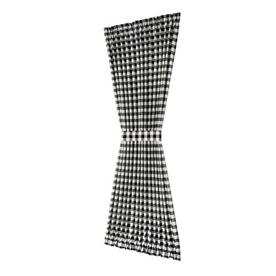 Kate Aurora Plaid Country Farmhouse French Door Curtain Panel With Matching Tieback