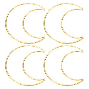 Unique Bargains Metal Decoration Wreath DIY Craft Durable Moon Dream Catcher Rings 4 Pcs - 1 of 4