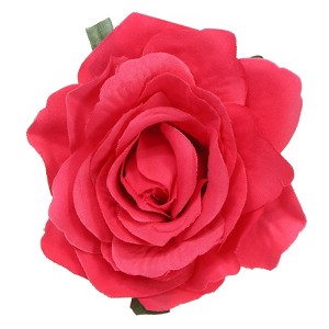 Unique Bargains Fabric Rose Boho Hair Clips Fabric Flower Brooch Pins for Wedding Party Dance 1 Pc - 1 of 4