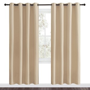 NICETOWN Grommet Top Blackout Curtains, Thermal Insulated Noise Reducing Window Drapes (Set of 2) - 1 of 4