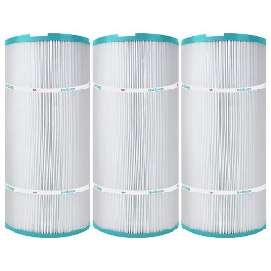 Hurricane 3 Pack HF8320-01 Advanced Pool and Spa Filter Cartridge Replacement for PSD125, Unicel C-8320, Filbur FC-2750, White - 1 of 4