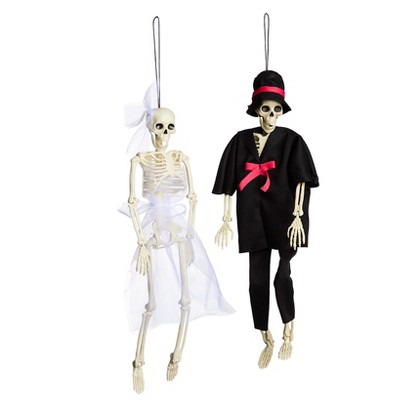 The Lakeside Collection Classic Poseable Skeleton Wedding Couple