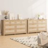 Dresser with 8 Drawers, Boho Modern Wooden Chest ¨C Space-Saving Storage for Bedroom, Rattan & Lacquered Finish - 4 of 4