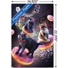 Trends International James Booker - Galaxy Space Cats Riding Donuts Unframed Wall Poster Prints - 3 of 4